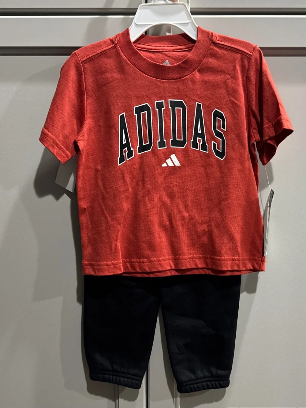 adidas Graphic Logo Short Sleeve Tee and Joggers Set for Boys